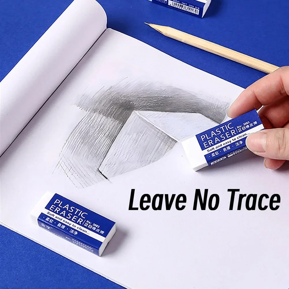 2B Eraser Clean and Mess Free Student Exam Office Sketch Soft Eraser for Kids Correction Supplies Pencil Rubber